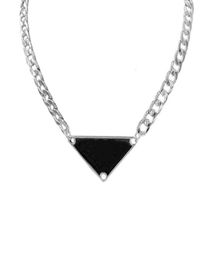 Designer Jewelry Pendant Necklaces Charm Stainless Steel Inverted triangular clavicular chain men women fashion personality hip ho3726211