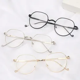 Sunglasses Ultralight Metal Round Frame Myopia Glasses For Women Men Flat Mirror Eyewear Fashion Classic Short Sight -1.0--4.0