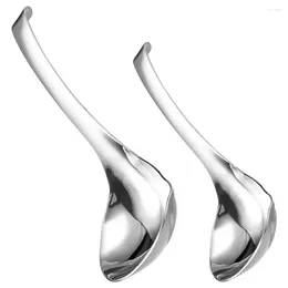 Spoons 2pcs Household Kitchen Ladle Multi-Use Soup Spoon Thick Metal Stainless Steel