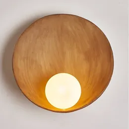 Wall Lamp Modern Chinese Shell Creative LED Lighting Minimalist Bedroom Living Room Study Wal