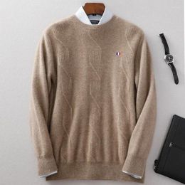 Men's Sweaters Soft Cashmere 2024 Twisted Flower O-Neck Casual Knitted Pullovers Spring Men Long Sleeve Warm Jumper