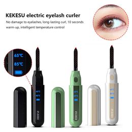 Heated 2-Speed Eyelash Curler Rechargeable Electric Lash Curler With LCD Display Fashionable Eyelash Curler Eyes Makeup Tools 240104