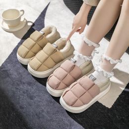 Slippers Maogu Cotton Female Winter Warm Thick Bottom Padded Waterproof Indoor Home Simple Shoes Shoe House Furry