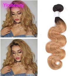 Weaves Brazilian Virgin Hair 1B/27 One Set 1 Pieces Human Hair Body Wave 1B 27 Ombre Colour One Bundle Hair Extensions