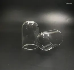 Bottles 10pcs/lot 35x25mm DIY Clear Tube Bell Jar Shape Glass Globe Cover Dome Locket Pendant Bottle Vial Jewelry Findings