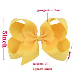 30COLORS 30pcs/ 5inch Hair Bows Clips Grosgrain Ribbon Boutique Hair Bow Alligator Clips For Girls Teens Toddlers Kids 240103