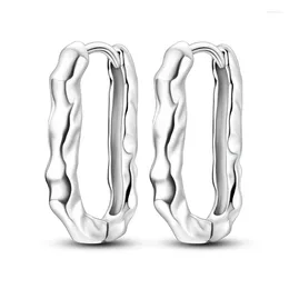 Hoop Earrings Simple S925 Sterling Silver U-shaped With Plain Ring Design And Versatile Women's Professional Accessories