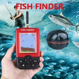 Wireless Fish Finder XJ01 Portable Sonar Finders Fishing Echo Sounder Detector Accessories 240104