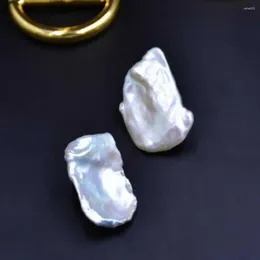 Dangle Earrings 15-20MM White Freshwater Petal Pearl 18K Anti-allergy Wedding FOOL'S DAY Accessories Diy Jewellery Gift Mother's