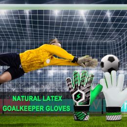 Soccer Goalie Gloves Professional Goalkeeping Gloves Adjustable Football Player Gloves with Fingersave for Kids Youth and Adult