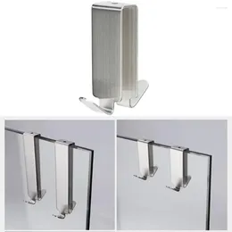 Hooks Shower Hanging Holder Door Glass Wall Rack Stainless Bathroom Type Hanger Hook Steel Towel Bathrobe Back