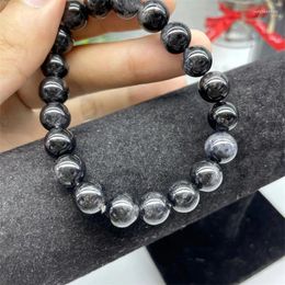 Link Bracelets Natural Black Rutile Quartz Bracelet String Charms Christmas Fortune Energy Bangle Mineral Woman Amulet Jewellery Gift 1PCS