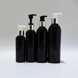 Storage Bottles 100ml150ml 200ml 250ml Black Plastic DIY Cosmetic Bottle Used For Soap Cream Shampoo PET Skin Care 5oz Lotion Pump