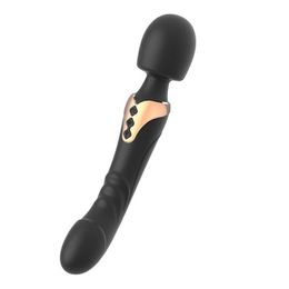 New double head vibrating rod female masturbation device pumping and inserting men's women's flirting massage products 231129