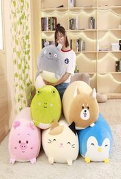 Kawaii Soft Animal Cartoon Pillow Cushion Cute Fat Dog Cat Totoro Penguin Pig Frog Plush Toy Stuffed Lovely kids Birthyday Gift4078668