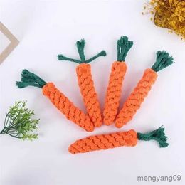 Dog Toys Chews 1p Carrot Dog Bite Rope Pet Dog Toys Cartoon Dog Chew Toys Durable Braided Bite Resistant Puppy Molar Cleaning Teeth Cotton Rope