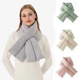 Bow Ties Winter Scarf Neck Protection Keep Warmth Waterproof Running Snowboarding Portable Shawl Solid Colour Downy Cotton Scarves