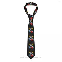 Bow Ties Grendizer Print UFO Robot Goldrake Casual Unisex Neck Tie Shirt Decoration Narrow Striped Slim Cravat