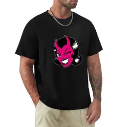 Men's Tank Tops Winking Devil Girl T-Shirt Black T Shirts Short Sleeve Plain Oversized Shirt Men