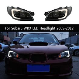 Car Accessories Headlamp Dynamic Streamer Turn Signal For Subaru WRX Impreza LED Headlight 05-12 DRL Daytime Running Light Front Lamp