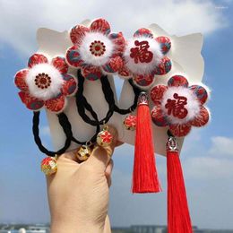 Hair Accessories Grip Headdress Children Wigs Hairpins Flowers Kids Chinese Clips Year