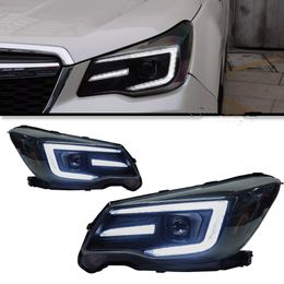 Auto Parts For Subaru Forester Headlights 2013-20 16 Upgrade High Low Beam DRL Running Lights Assembly