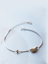 Link, Chain MaxZa Bead Pea Broad Bean Charm 925 Sterling Silver Minimalist Bracelets For Women Bracelet Jewelry1394863