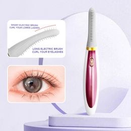 Under Eyelash Curler Portable Electric Heated Comb EyeLash Perm Long Lasting Eyelashes Curls Thermal Eyelash Curler Makeup Tools 240104