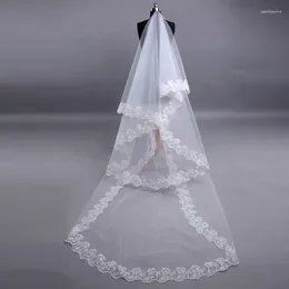Bridal Veils Elegent Lace Appliques Wedding Veil Without Comb Women Bride Hair Accessories