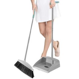 Broom And Dustpan Set Scoop Cleaning Brush Dust Magic Sweeper Floor Toilet Home Products Shovel Dust Pan Grabber Must Have 240103