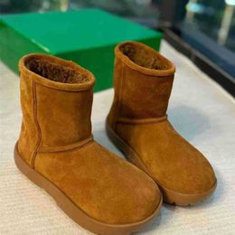 Botteg Venets Snap Snow Boots ANN Internet famous snow for women in winter plush and thick sheepskin fur integrated thick soled cotton shoes shortQQ