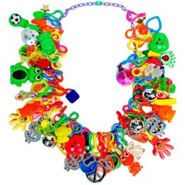 Noise Maker Vintage Plastic 58 60 Charms 80Cm Necklace Retro Fashion Cloth Jewellery Jewellery Chain Chip Birthday Party Favour 80 Xma Dhvoi