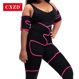 CXZD Sauna Waist Trainer Corset Sports Abdomen Belt Thigh Shapers Forming Workout Fitness Tummy Control Strap Slimming 240103