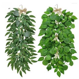 Decorative Flowers Nordic Simulation Eucalyptus Hanging Decoration Home Wall Encrypted Green Plant Wisteria Strip