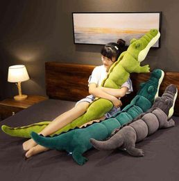 80180cm Simulation Crocodile Plush Toys Stuffed Soft Animals Plush Long Crocodile Pillow Doll Home Decoration Gift for Children A2110592