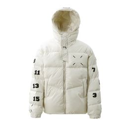 Weiße Entendaunenmäntel, 24 SS, modische, lockere Kapuzenjacke, hochwertige Herren-Winterjacke