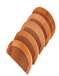 Ecofriendly wood comb cheap Natural Peach Wooden Comb Beard Comb Pocket Hair Brush Can Print Logo2888831