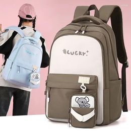 School Bags Multifunctional Waterproof Student Backpack Junior High Girls Schoolbag Primary Book Bag Teenagers Laptop