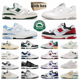 With Box 550 Men Women Running shoes B550 White Grey Natural Green Shodow UNC Syracuse Sea Salt Burgundy White Purple Mens Trainers Sports Sneakers Size 36-47