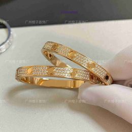 High quality Edition Bracelet Light Luxury Car tiress Gold Precision Wide Full Sky Star Thread Hand Set Three Rows Diamond end Couple With Original Box