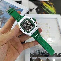 Fantastic designer Mechanical R i c h a r d Luxury Superclone Male wristwatches RM055 7JR4 AAA Automatic Movement Waterproof Watch Anti scratch Sapphire Mirror LXNL