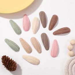 Hair Accessories Wool Clips 6 Pcs Knitted Women Anti-slip Candy Colour Girls Decoration Lightweight Bangs