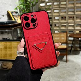 Luxury Soft Silicon Card Pouch Phone Cases for iPhone 15 Pro Max 14Plus 15Pro 13 12 11 Pro Max X XR XS Max 7P 8P fashion designer Triangular nameplate Case Anti Knock Cover