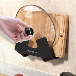 Kitchen Storage Tools Accessories Multifunction Lid Rack Holder Wall Mounted Pan Pot Cover Stand Cutting Board Organiser