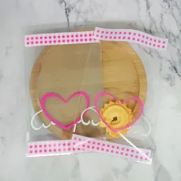 Gift Wrap Packing Plastic Bag Heart-shaped Biscuits Bread Baking Supplies Candy Cookies Package Wedding Birthday