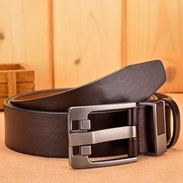 Belts Cow Genuine Leather Luxury Strap Male For Men Large Plus Size 140 150 160cm Vintage Pin Buckle Belt High Qua