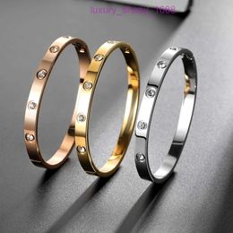 Luxury Bangle designer Jewellery man bracelet High quality Car tiress Gold Bracelets for Women 14K Plated Friendship Cubic Zirconia Have Original Box 1YEV