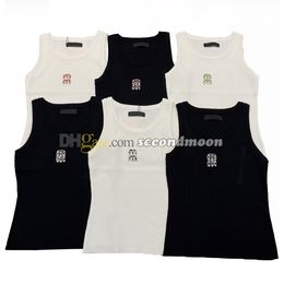 Spring Summer Tanks Top Women Sexy Tight Vest Rhinestone Letter Sport Tops Designer Breathable Tees