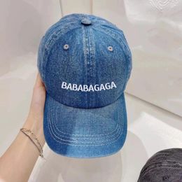 Ball Caps 2024 Ladies Spring And Autumn All Washed To Do Old Cowboy Baseball Hat Shade Fashion Letter Embroidery Trend Cap