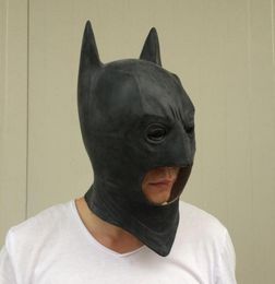 on Cosplay Batman Masks Dark Knight Adult Full Head Batman Latex Mask Hood Silicone Halloween Party Black Mask per Hero Co42929218308267